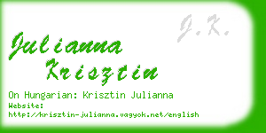 julianna krisztin business card